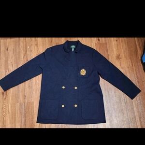 Navy Double-Breasted Men's Jacket